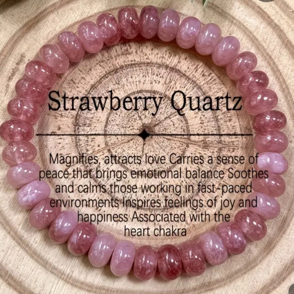 Strawberry Quartz Fashion Bracelet